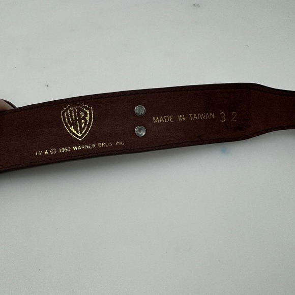 Vintage 1992 Warner Bros Major Characters Belt in‎ Brown Size 32 - Picture 6 of 6